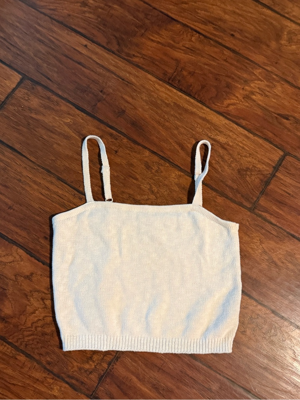 Arizona Jean Company Cream Knit Crop Tank